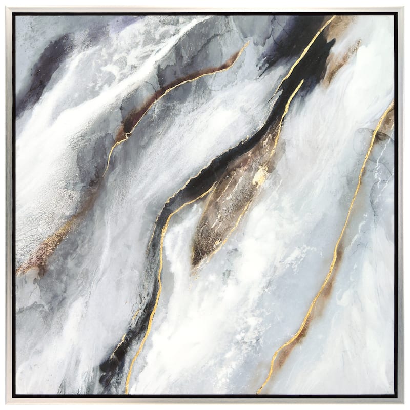 Flood Textured Metallic Hand Painted Framed Wall Art by Martin Edwards