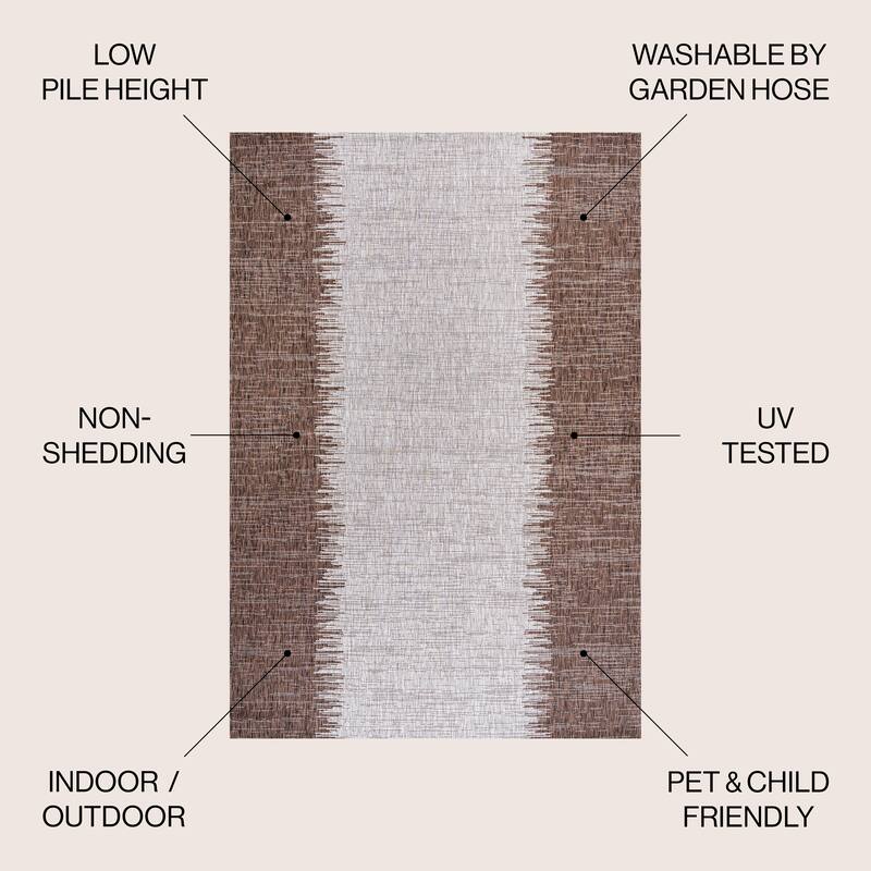 JONATHAN Y Madaba Modern Strie' Indoor/Outdoor Area Rug