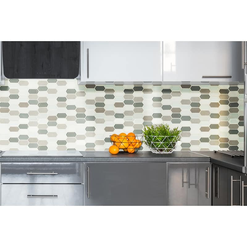Ackland AKM-G-12X12SP-CA 12" x 12" Glass Dot-Mounted Wall Mosaic Tile