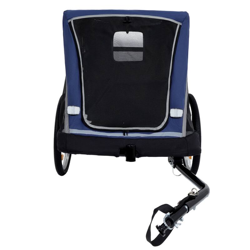 2-In-1 Bike Trailer & Push Cart For Pets-Quick Release Wheel,Pockets And Storage Bag,Holds Pets Up To 88 Lbs