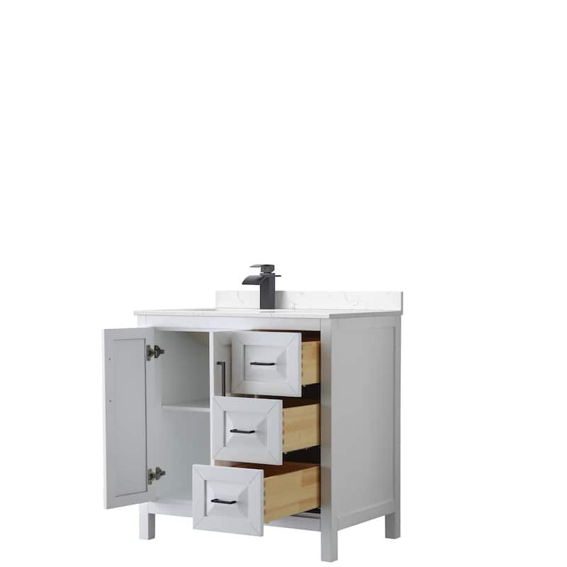 Daria 36-inch Single Vanity, Cultured Marble Top
