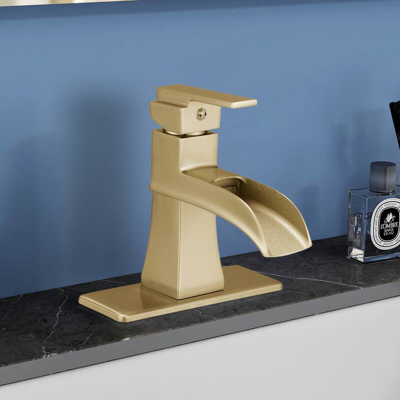 Topcraft Single Handle Waterfall Bathroom Faucet with Baseplate