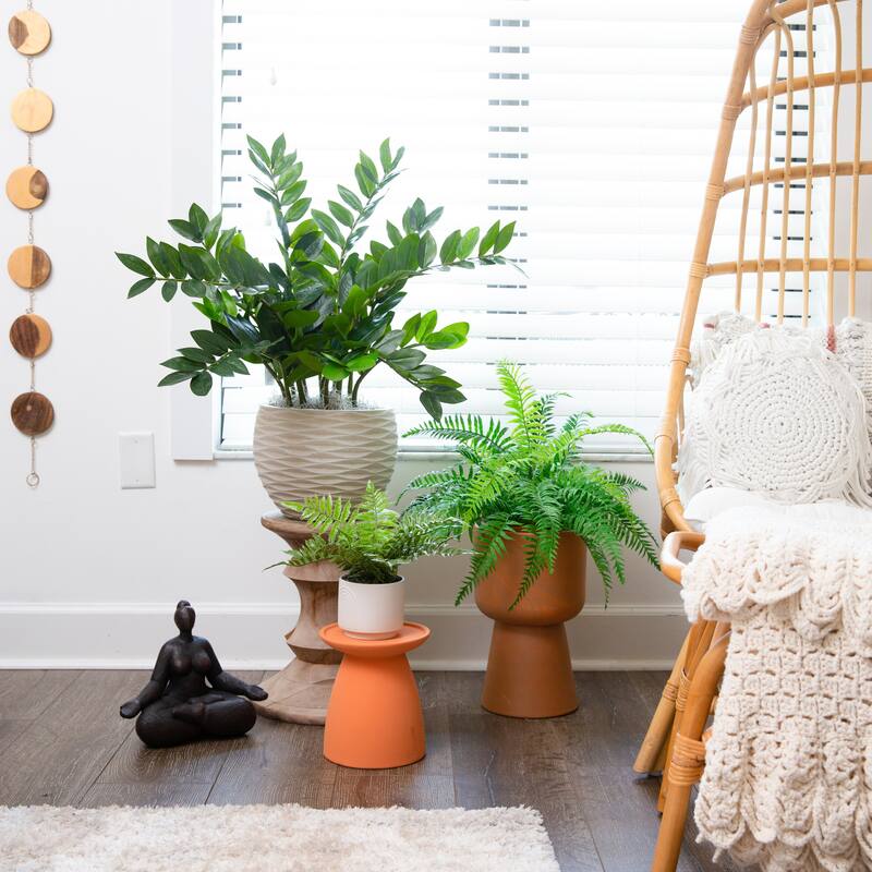 22" Artificial Fern Plant in Decorative Planter