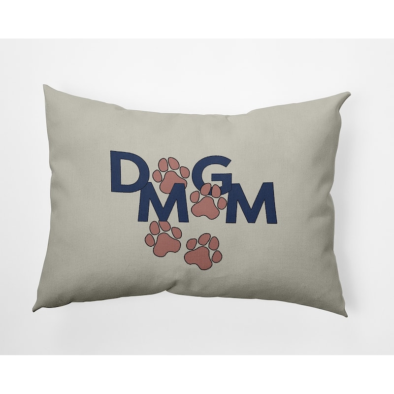 Dog Mom Mother's Day Polyester Indoor Pillow - 14" x 20" - Mauve