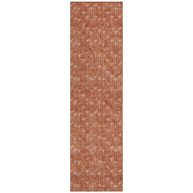 Faz Sleek Geometric Weather Resistant Blended Style Outdoor Rug