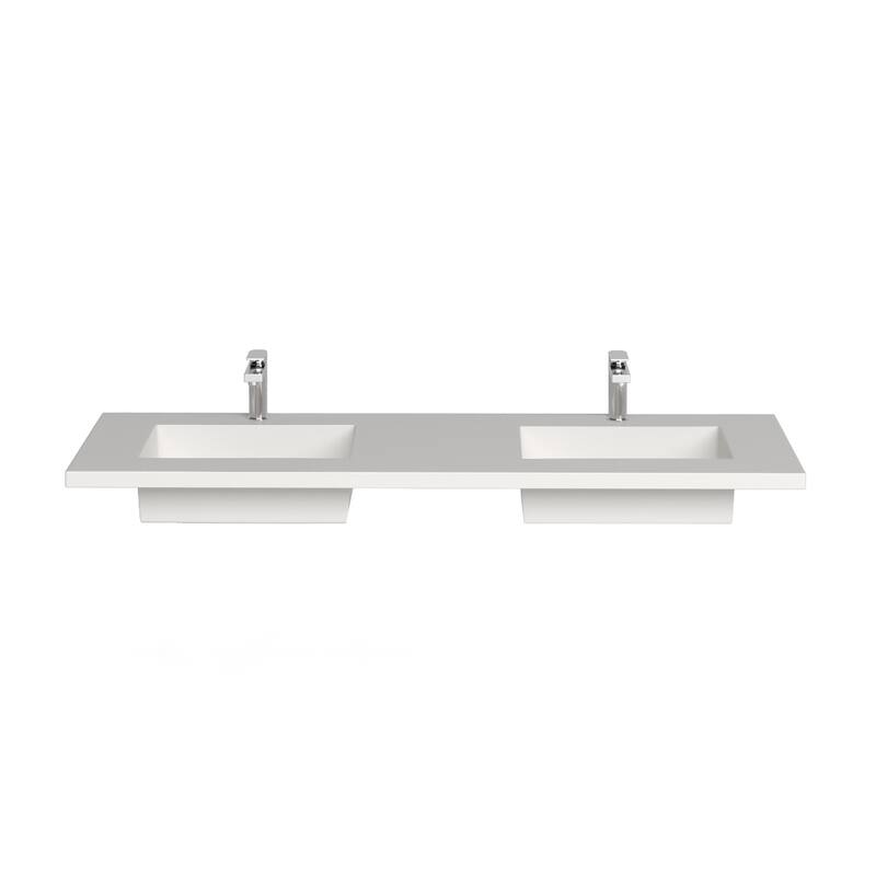 Serenity Solid-Surface Bathroom Vanity Top with Sink