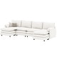 preview thumbnail 20 of 28, Moasis 142 Inch Modular Velvet Sectional Sofa with Movable Ottoman and Pillow Armrest for Living Room