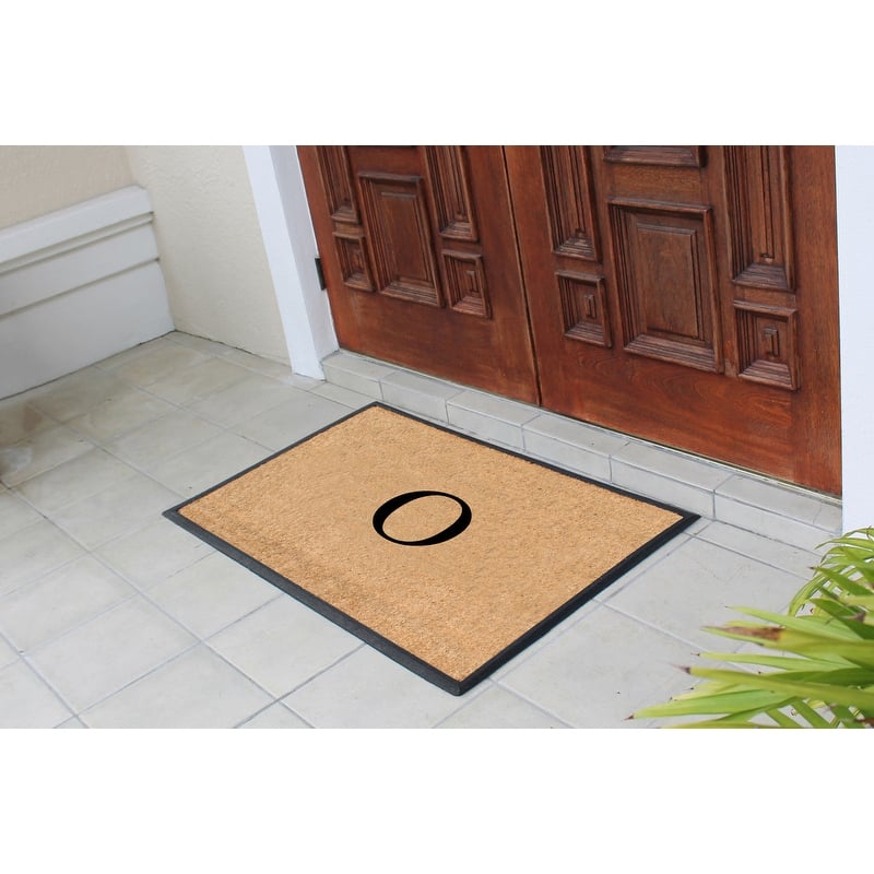A1HC Rubber and Coir Molded Double Monogrammed Door Mat 30"x48"