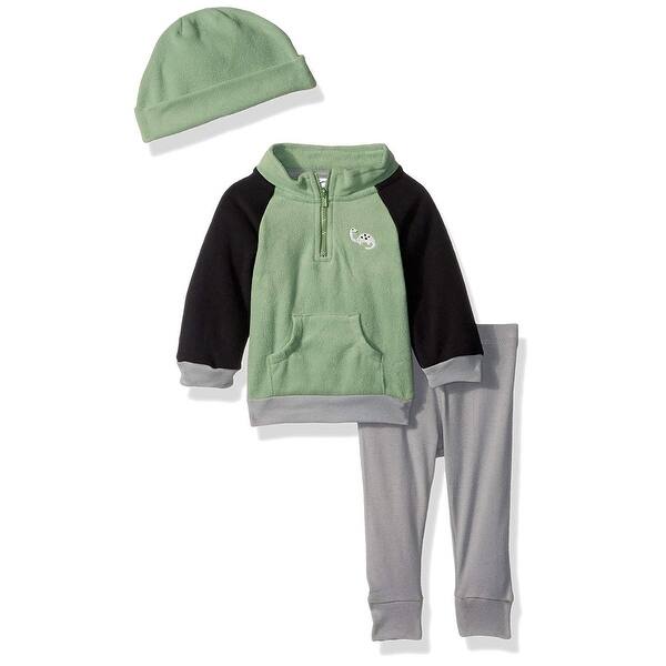 Shop Gerber Baby Boy 3 Piece Micro Fleece Top Pant And Cap Set