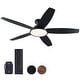 preview thumbnail 112 of 113, 5 - Blade Low Profile Flush Mount Modern Ceiling Fan with LED Light and Remote
