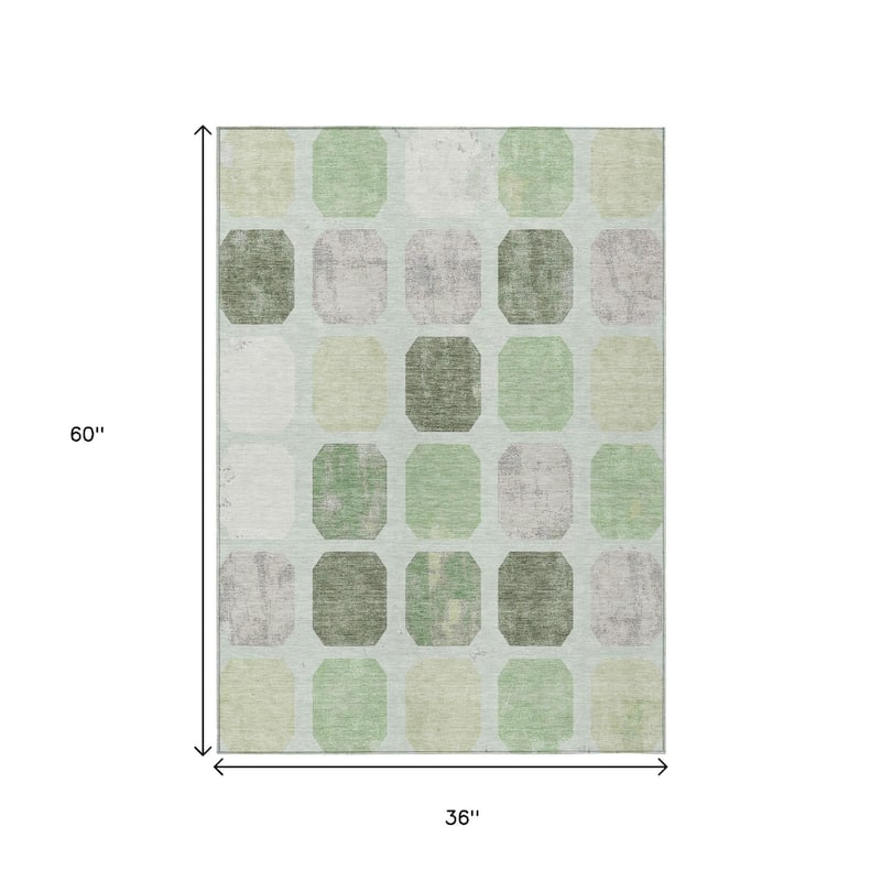 HomeRoots Geometric Transitional Rectangle Outdoor Rug