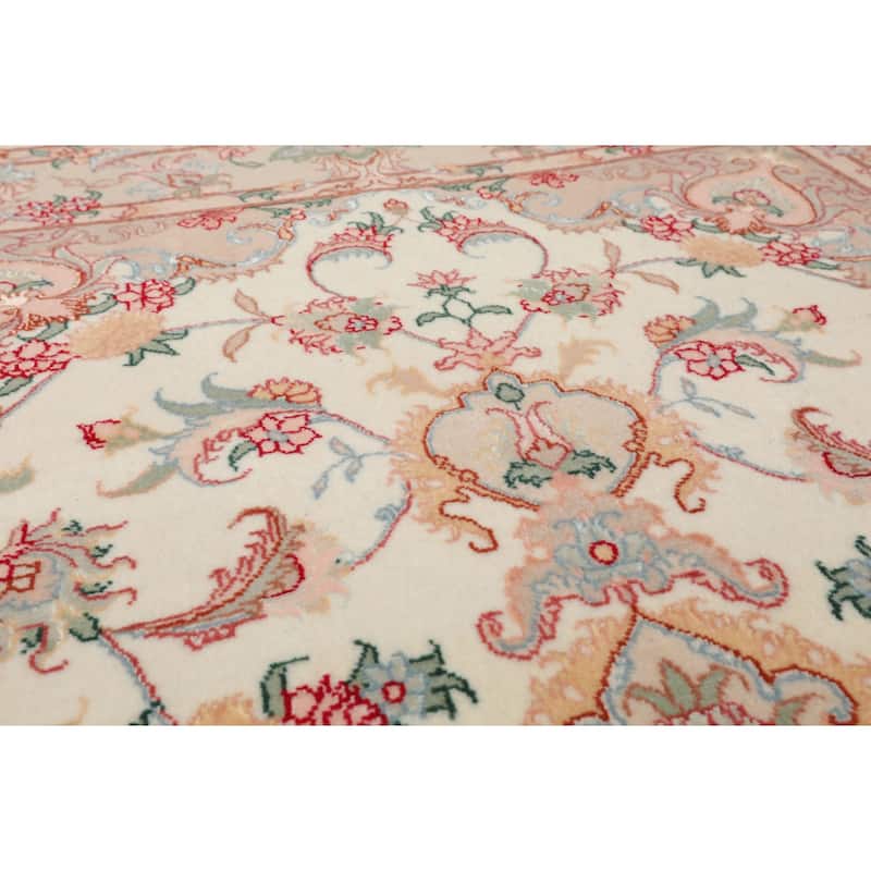 3'3''x5 Hand Knotted Wool Ivory Traditional 250 KPSI Rug - 3' 3'' x 5'