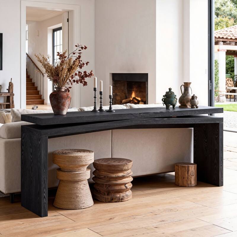GDF Studio - Farmhouse Wooden Console Table for Entryway