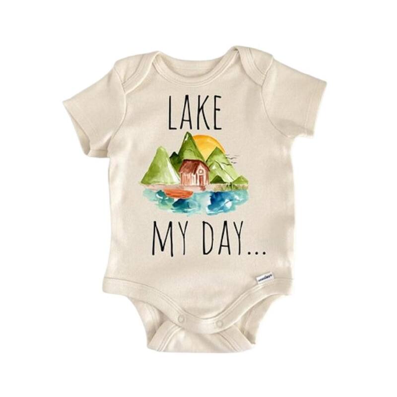 Lake Life Crew Cabin - Baby Boy Girl Clothes Infant Bodysuit Funny Cute Newborn - Natural - 0-3M