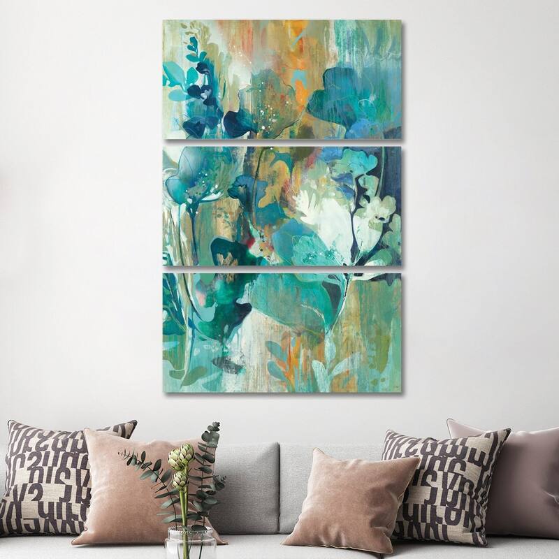 iCanvas "Botanical Illusion" by K. Nari 3-Piece Canvas Wall Art Set - 60x40x1.5