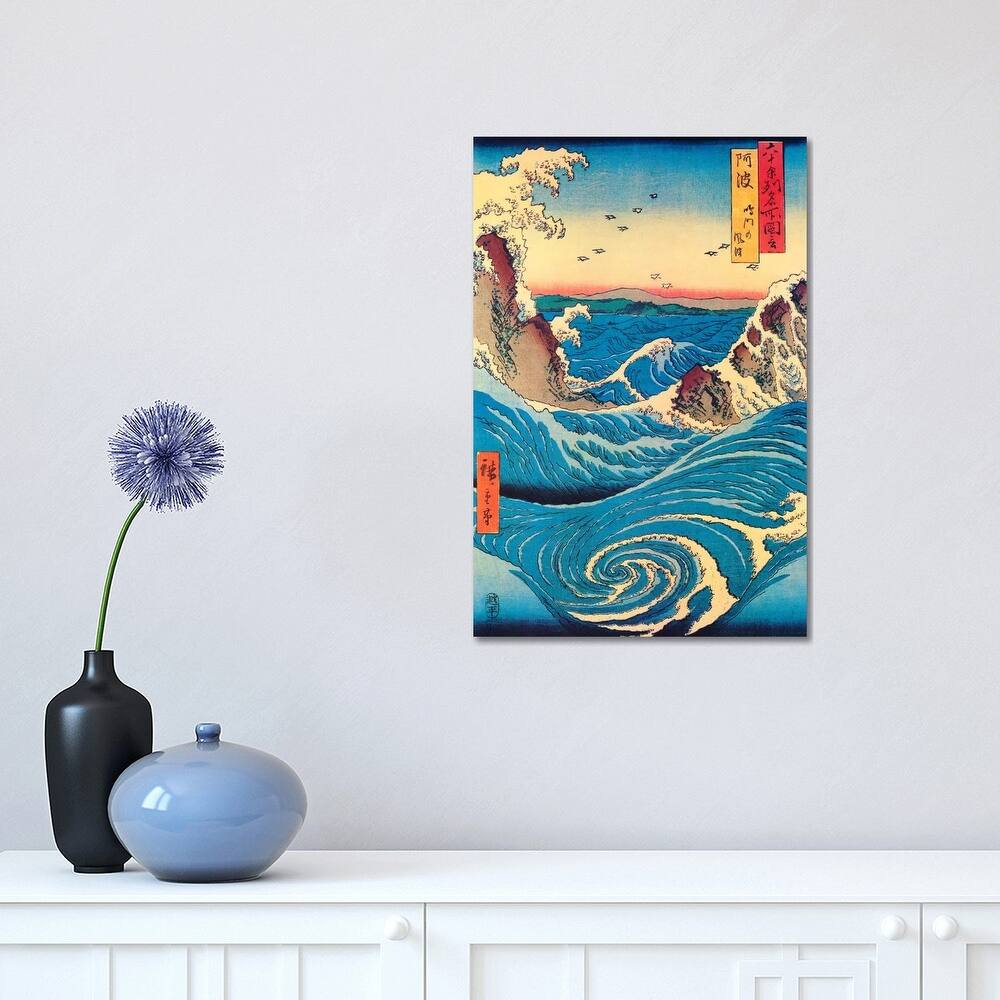 iCanvas "Awa, Naruto no fuha (Awa Province, Naruto Whirlpools)" by Utagawa Hiroshige Canvas Print