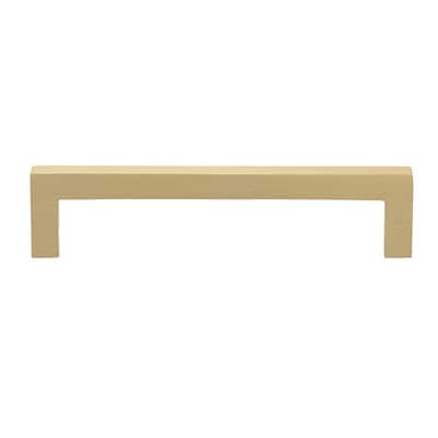 GlideRite 5-Pack 5 in. Center Satin Gold Solid Square Bar Pulls - Satin Gold