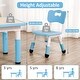 preview thumbnail 43 of 45, Garvee Kids Table and 4 Chairs Set, Graffiti Desktop Plastic Children Art Table, Height Adjustable Table and Chair Set
