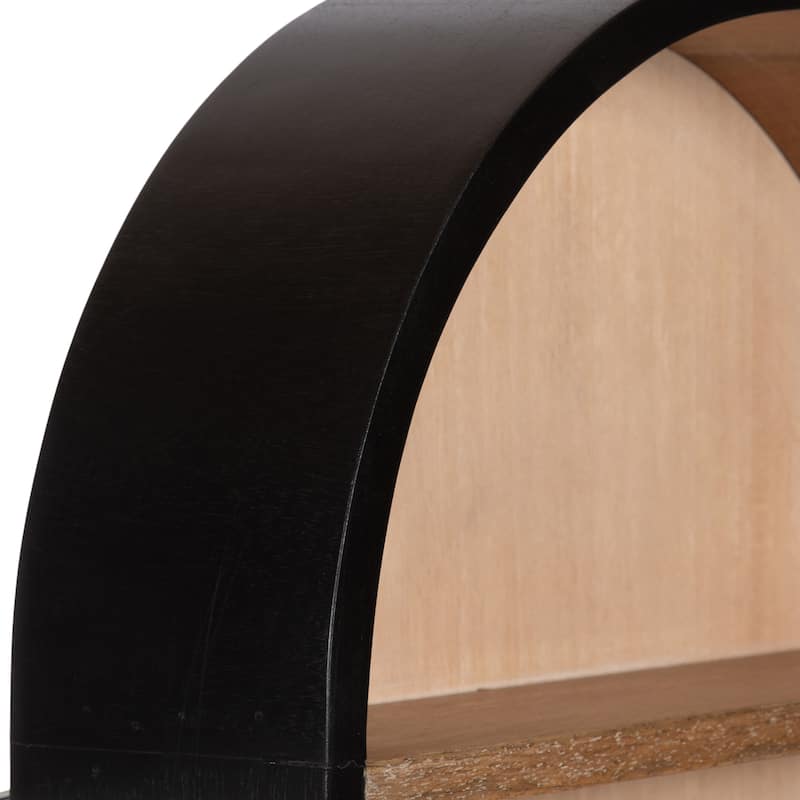 Kate and Laurel Hutton Wood Capsule Wall Shelf