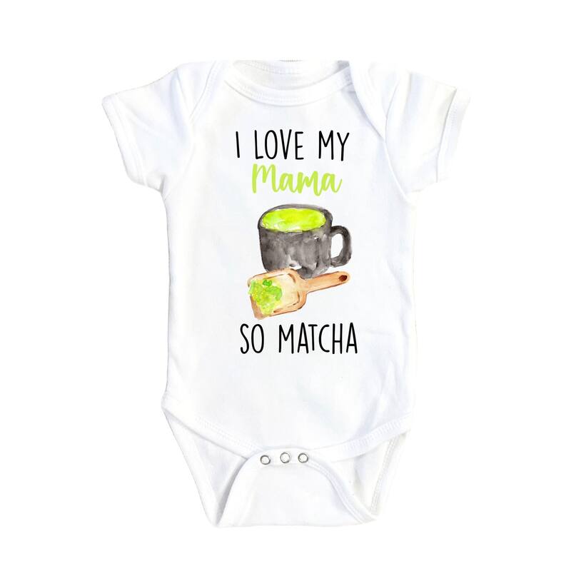 Matcha - Baby Boy Girl Clothes Infant Bodysuit Funny Cute Newborn 1B - White - 6-9M
