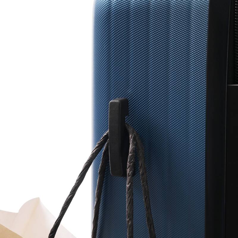 3-Piece, 20, 24, 28-Inch Modern Luggage Sets with Side Hooks and TSA Lock, for Boarding Travel, Dark Blue