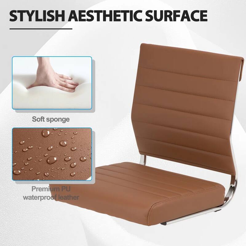 Armless Ergonomic Office Chair Modern Swivel Chair for Home & Office