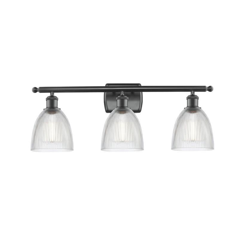 Innovations Lighting Castile 3 Light 26" Wide Bathroom Vanity Light - Matte Black / Clear