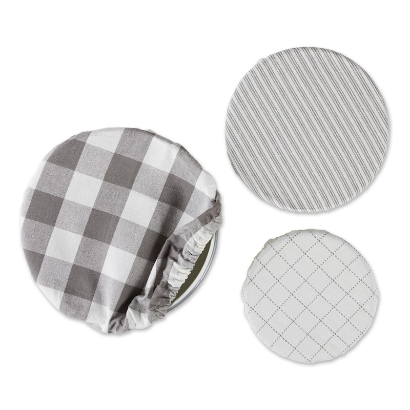 DII Asst Stone Farmhouse Woven Dish Cover (Set of 3)