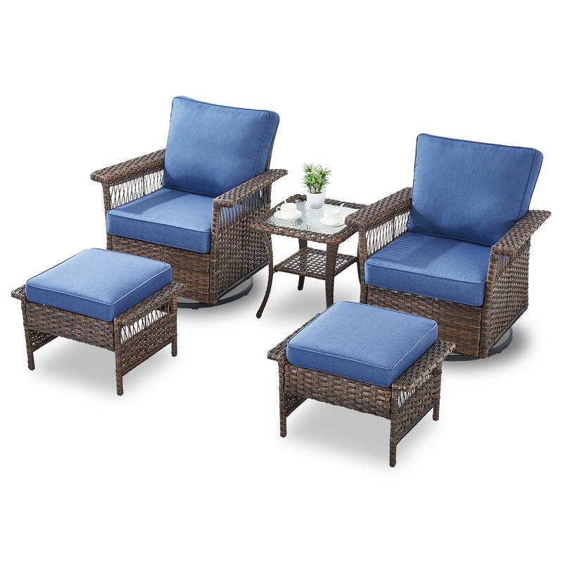 Outdoor Glider Chair with Soft Cushion