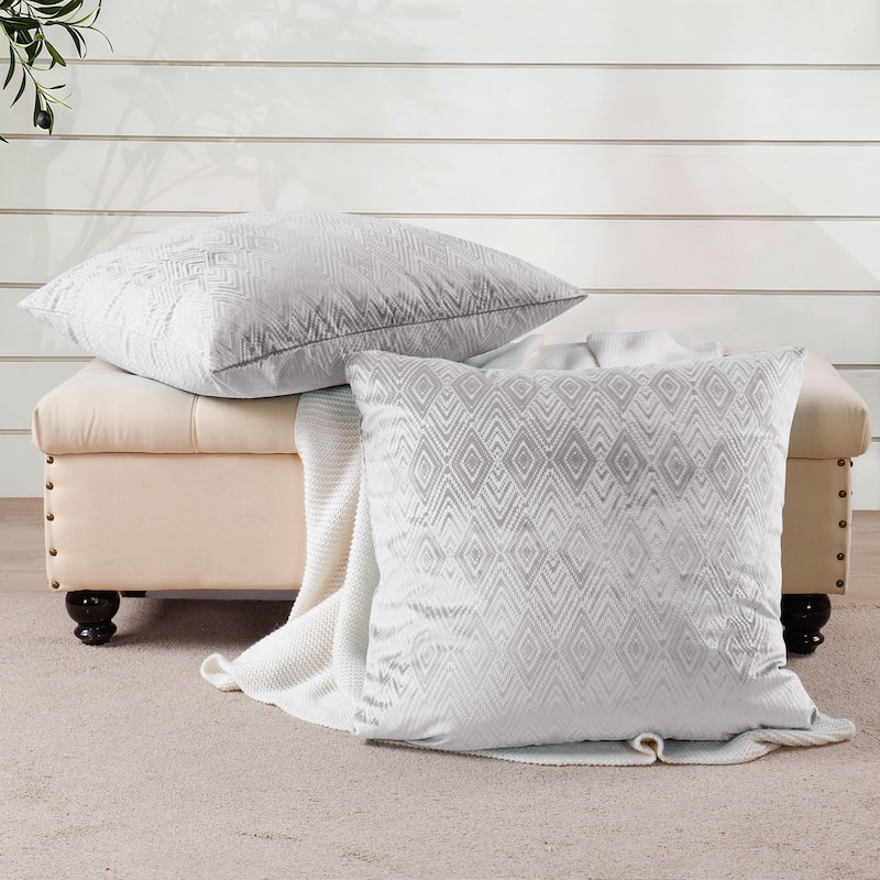 Tonopah Ikat Velvet Throw Pillow Cover Set, NO INSERT