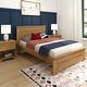 preview thumbnail 4 of 15, Max and Lily Farmhouse Full Bed with Panel Headboard Pecan