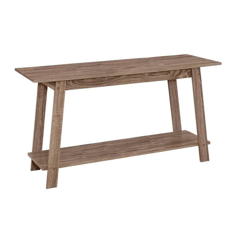 Wooden Laminate Open Storage Shelf TV Stand Ideal for Use in Living Room Bedroom or Playroom - 42”L x 15.75”W x 22.5”H