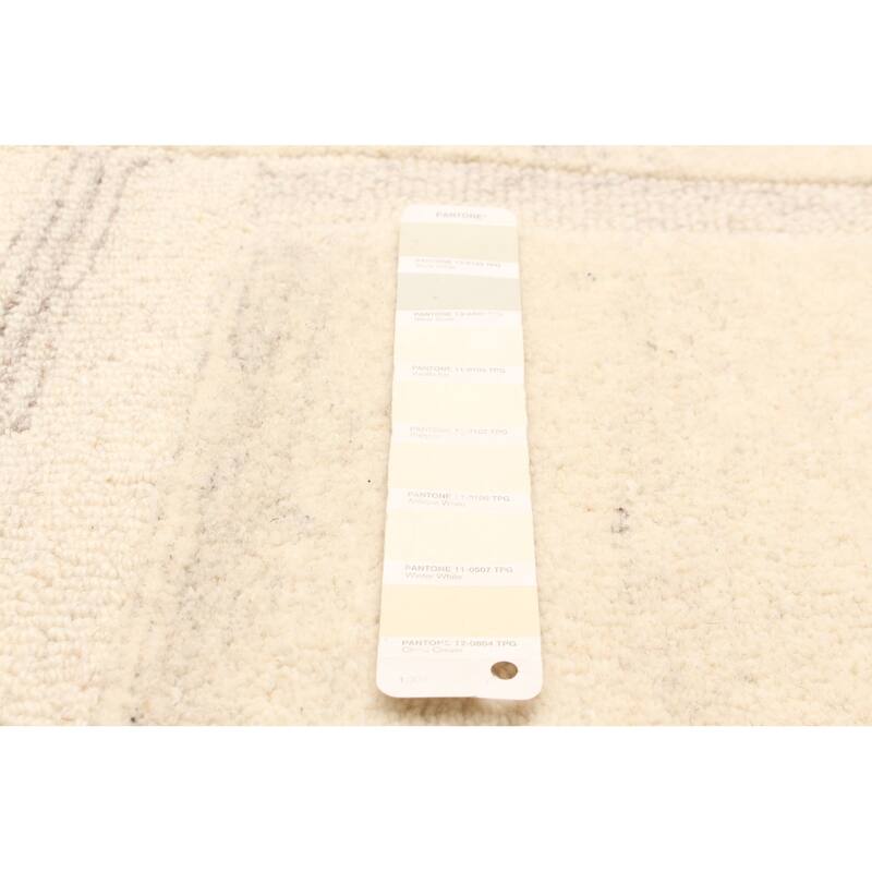 ECARPETGALLERY Hand Tufted Timeless Cream Wool Rug - 5'1 x 8'0