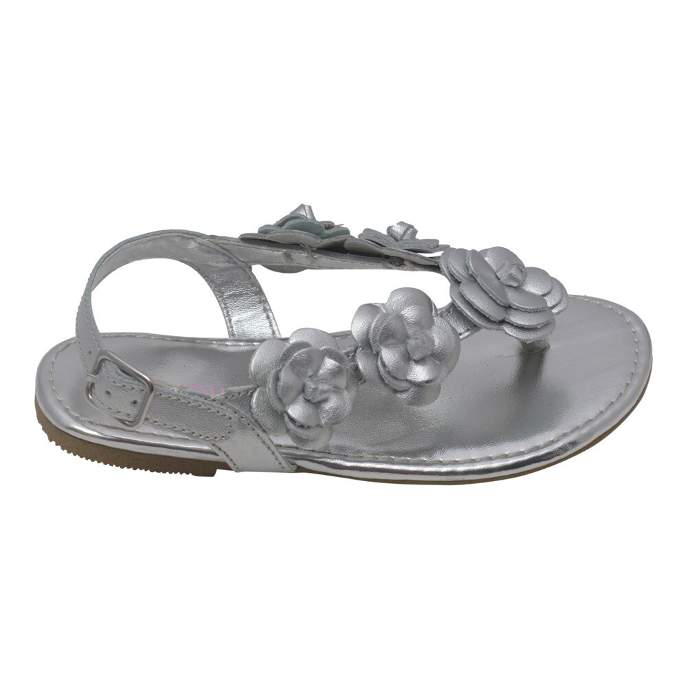 girls silver sandals