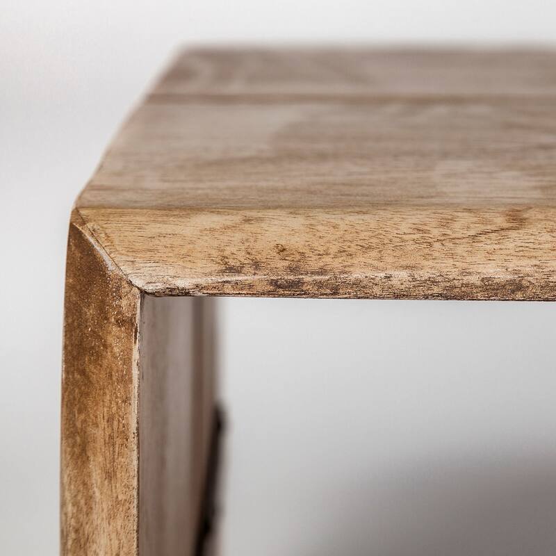 San Andreas Blonde Solid Wood Live-Edge Rectangular Coffee Table - 48.0L x 25.0W x 16.0H