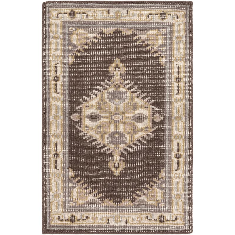 Hand-knotted Alford Boho Medallion Wool Area Rug