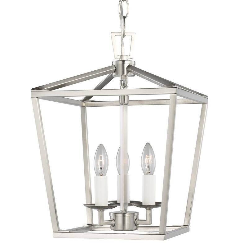 Bellevue Moselle 3 Light 10" Wide Taper Candle Mini Pendant - Brushed Nickel