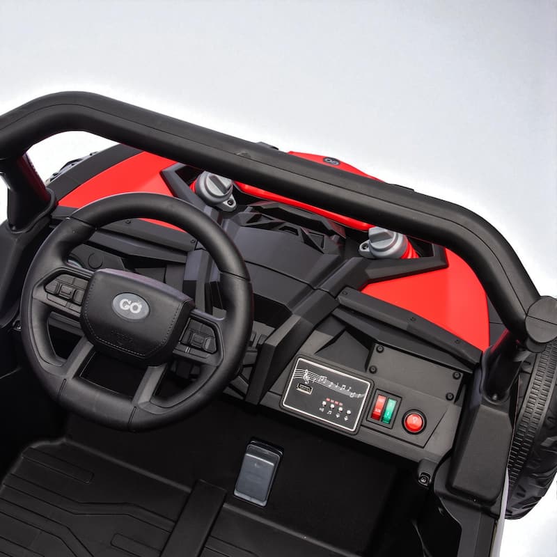 24V Two-Seater Kids Ride-On UTV with Remote Control, Four-Wheel Suspension, Bluetooth, LED Lights, for Kids 3+
