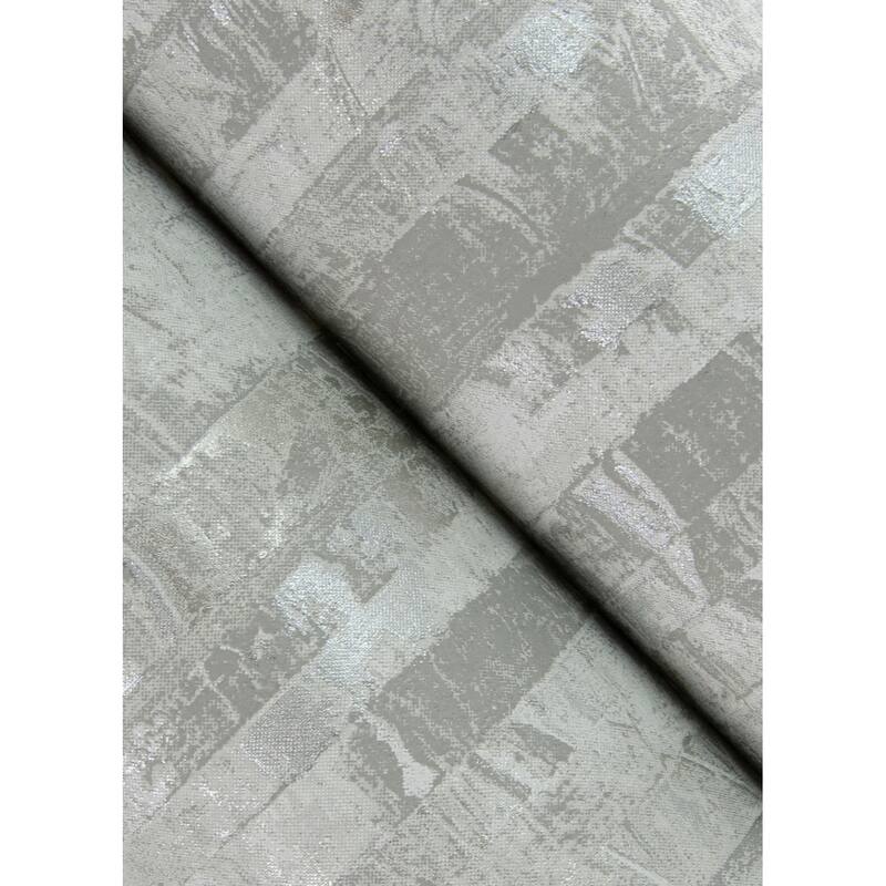A-Street Prints Zinarliya Silver Column Wallpaper