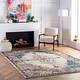 preview thumbnail 39 of 40, Brooklyn Rug Co Boho Traditional Distressed Medallion Area Rug 5' 3" x 7' 7" - Blue