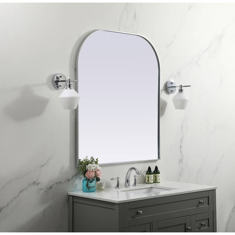 Indigo Home Metal Frame Arch Mirror 36x42 Inch