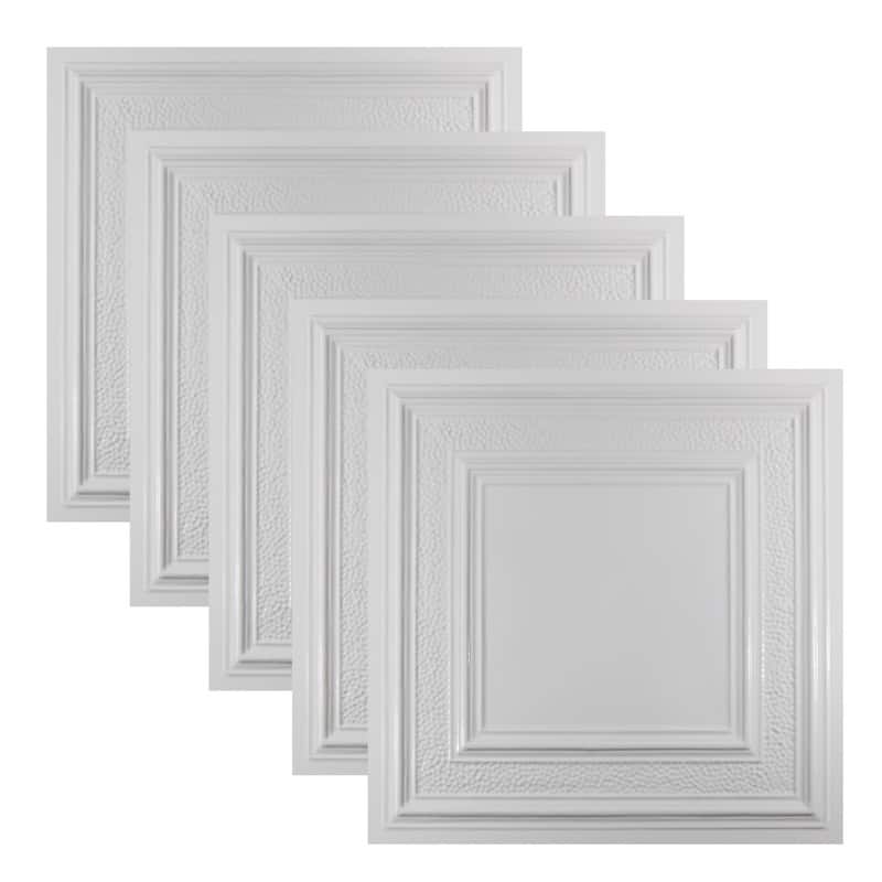 Great Lakes Tin Milwaukee Lay-in Ceiling Tile - Gloss White - 2 x 2