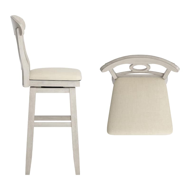 Ronda Napoleon Back Wood Swivel Chair