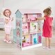 preview thumbnail 6 of 5, 2-In-1 Double Sided Kids Kitchen Playset and Dollhouse with Furniture - 25" x 19" x 38.5" (L x W x H)
