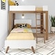 preview thumbnail 2 of 10, Max and Lily Mid-Century Modern L-Shaped Twin over Twin Bunk Bed