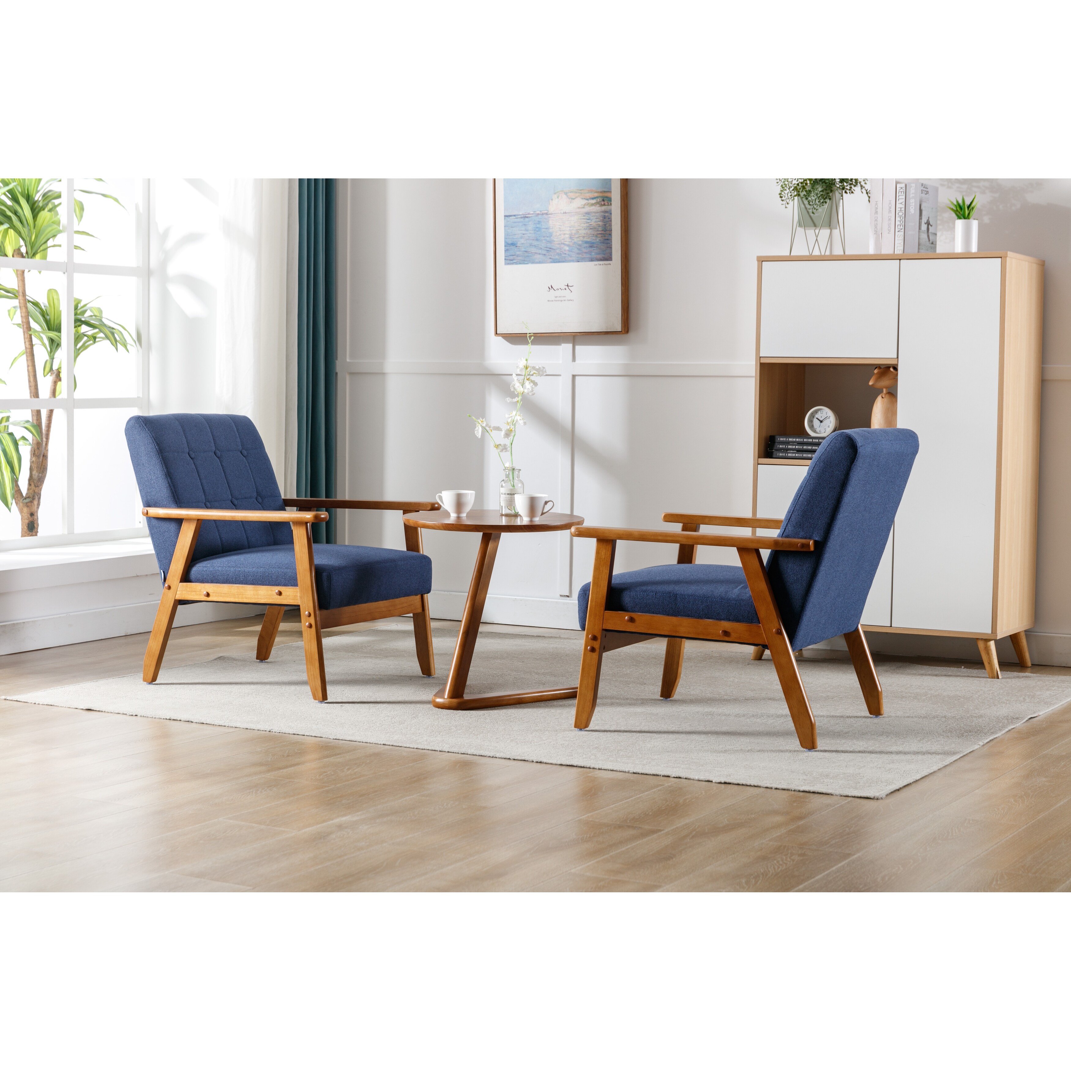 Navy reading chair 2025