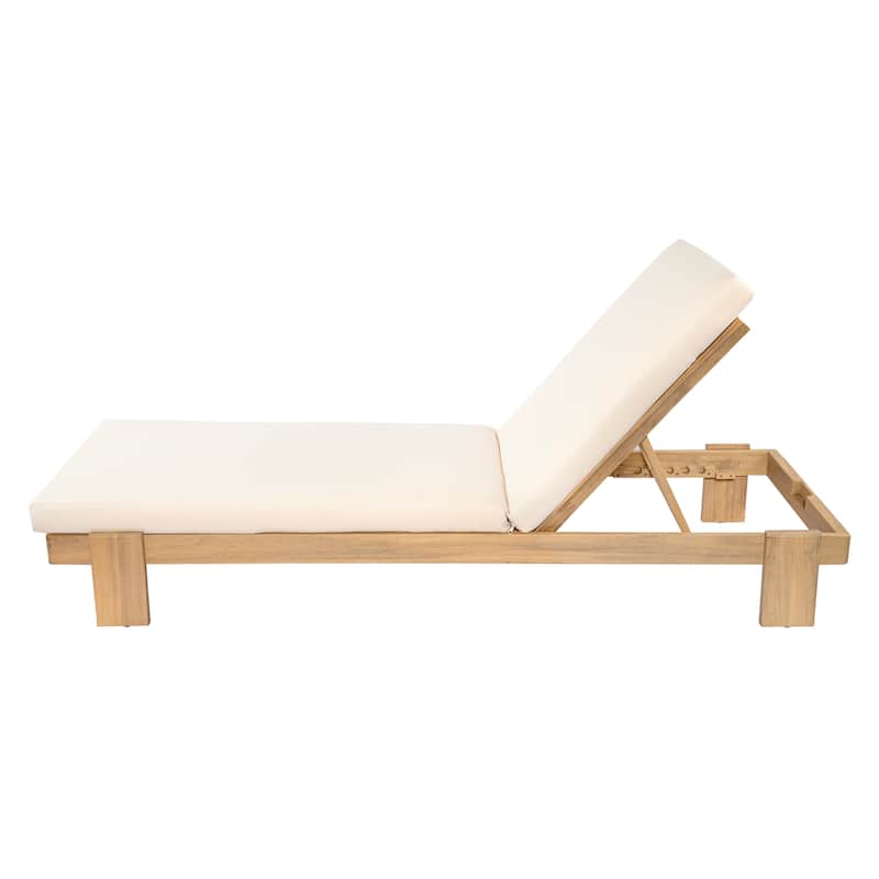 Christopher Knight Home - Iran Patio Acacia Wood Chaise Lounge Set Of 2