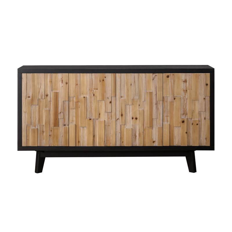 Modern Wooden 4-Door Storage Cabinet