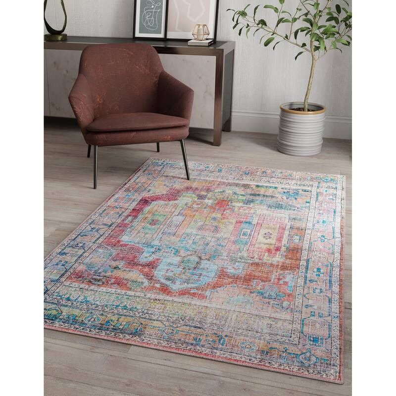 Contemporary Glane Collection Area Rug - 3'11"x6' - Multi