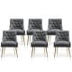 preview thumbnail 98 of 106, SEYNAR Modern Dining Chairs Set of 6, Velvet Accent Chair Tufted Back Armless Chair with Back Pull